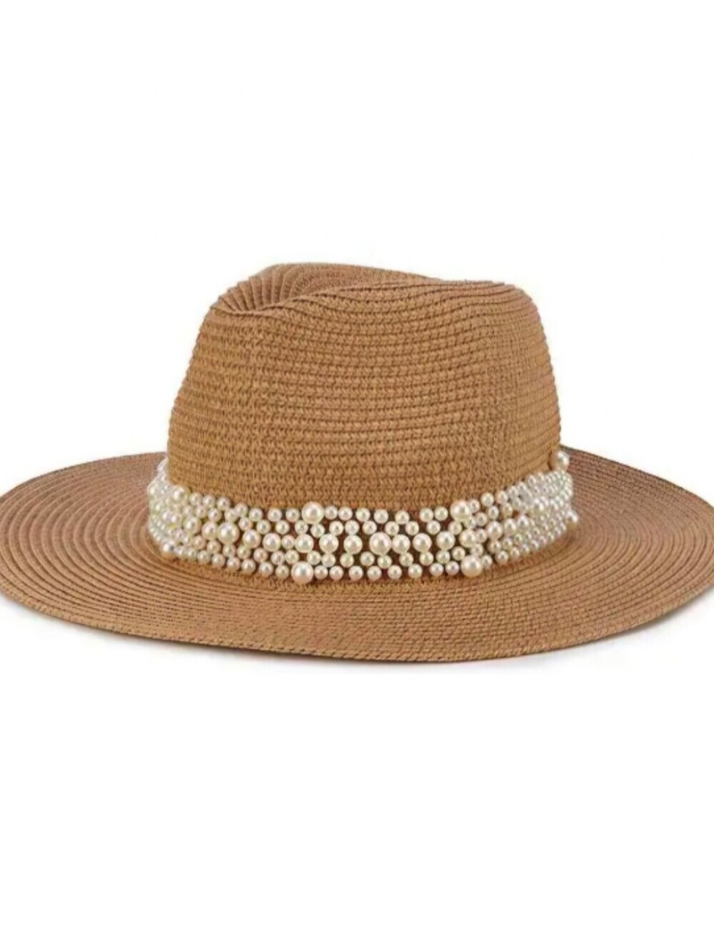 Natasha Accessories Pearl Trim Safari Hat